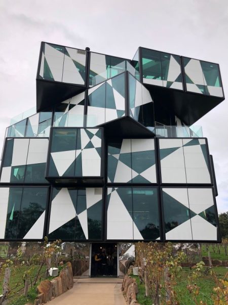 A modern cube effect building